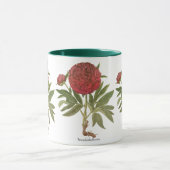 Vintage Peonies, Peony-Blume von Basilius Besler Tasse (Zentrum)