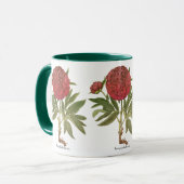 Vintage Peonies, Peony-Blume von Basilius Besler Tasse (Vorderseite Links)