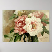 Vintage Peonies Poster (Vorne)
