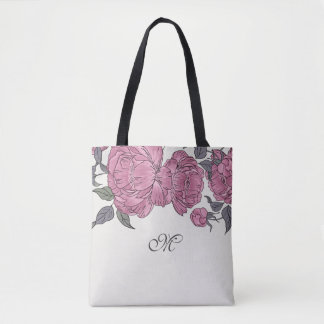 Vintage Peonies Tote Bag Tasche