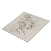 Vintage Peony 1 Botanische Dekorationsfolie Fliese (Seite)