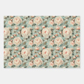 Vintage Peony-Blume Geschenkpapier Set (Vorderseite 3)
