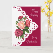 Vintage Peony Flower for Grandmother Birthday Karte (Gelbe Blume)