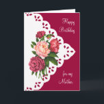 Vintage Peony Flower for Mom, Mother Birthday Karte<br><div class="desc">Vintage Peony Flower for Mom,  Mother Birthday</div>