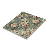 Vintage Peony Lily Floral Pattern Fliese (Seite)