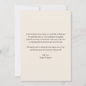 Vintage Peony Pattern Hochzeit Foto Hochzeit Dankeskarte (Rückseite)