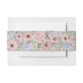 Vintage Peony Wedding Einladungsbanderole (Vorderseite Beispiel)