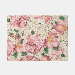 Vintage Peonys und Hydrangeas Doormat Fußmatte