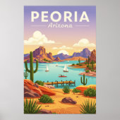 Vintage Peoria Arizona Poster (Vorne)