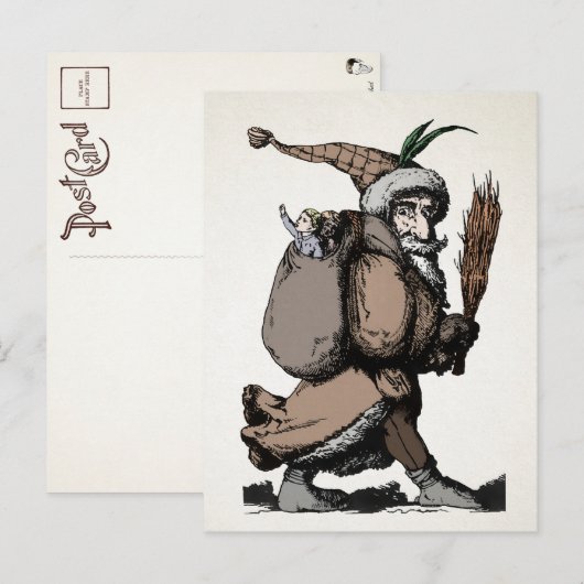 Vintage Pere Fouettard Postkarte (Vorne/Hinten)