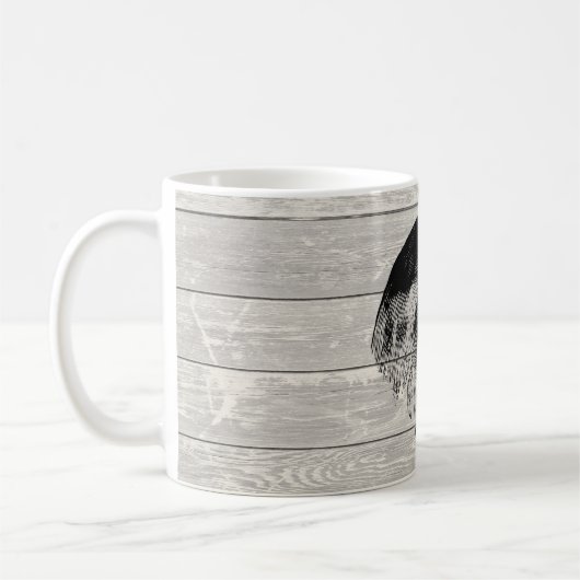 Vintage Peregrine Falcon Head Illustration Kaffeetasse (Links)