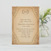 Vintage Pergament-Rolle Einladung (Stehend Vorderseite)