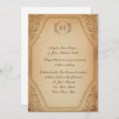 Vintage Pergament-Rolle Einladung (Vorne/Hinten)