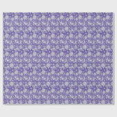 Vintage Periwinkle Blumenmuster Geschenkpapier (Flach)
