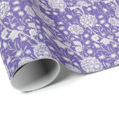 Vintage Periwinkle Blumenmuster Geschenkpapier (Rolleneckpunkt)