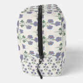 Vintage Periwinkle und Mohnrot Botanik Waschbeutel (Rechts)