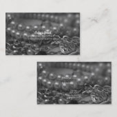 Vintage Perlen aus Schwarz und Weiß Empfehlungskarte (Vorne/Hinten)