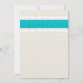 Vintage Perlen-Hochzeits-Einladungen Einladung (Rückseite)