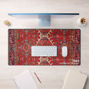 Vintage Perserteppich Kilim Teppich mit individuel Schreibtischunterlage