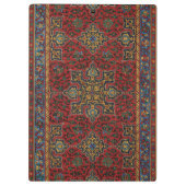 Vintage Persian Rug Pattern Red Blue Arabesque Klemmbrett (Rückseite)