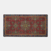 Vintage Persian Rug Pattern Red Blue Arabesque Schreibtischunterlage (Vorderseite)