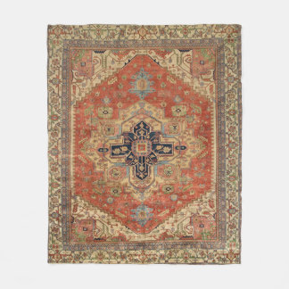 Vintage Persian-style Fleece & Sherpa Blankets