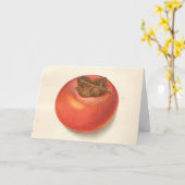 Vintage Persimmon-Grußkarte Karte (Gelbe Blume)
