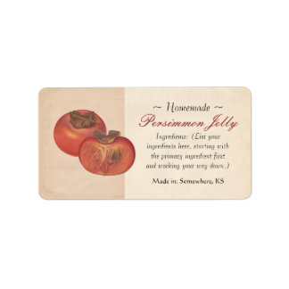 Vintage Persimmon-Labels Adressaufkleber