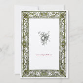 Vintage persische Grenzhochzeit Einladung (Rückseite)