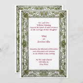 Vintage persische Grenzhochzeit Einladung (Vorne/Hinten)