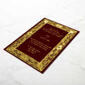 Vintage persische Grenzhochzeit Folieneinladung (Gedreht)