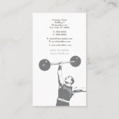 Vintage Personal Trainer Strongman Business Card Visitenkarte (Rückseite)