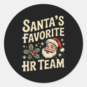 Vintage Personalabgleich Hr Retro Weihnachten Runder Aufkleber