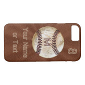 Vintage personalisierte Baseball iPhone Hüllen (Rückseite (Horizontal))