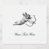 Vintage Personalisierte Cherub Cupid-Liebe Schaumweinetikett (Einzelnes Label)