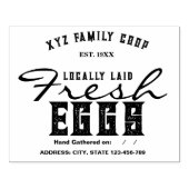 Vintage Personalisierte Eierkarton-Briefmarke Gummistempel (Prägung)