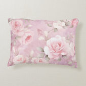 Vintage personalisierte Erinnerungsrosen Spitze  Dekokissen (Rückseite)