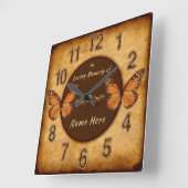 Vintage Personalisierte Geschenke für das liebende Quadratische Wanduhr (Winkel)