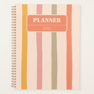 Vintage Personalisierte Gestreifte Planer