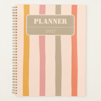 Vintage Personalisierte Gestreifte Planer