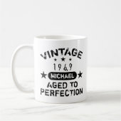 Vintage Personalisierte Grunge 1969 Kaffeetasse (Links)