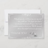 Vintage Personalisierte Hochzeit Dankeskarte (Rückseite)