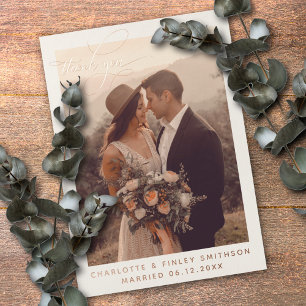 Vintage Personalisierte Hochzeit Vielen Dank Folien Feiertagskarte