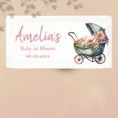 Vintage Personalisierte Kinderdusche Banner