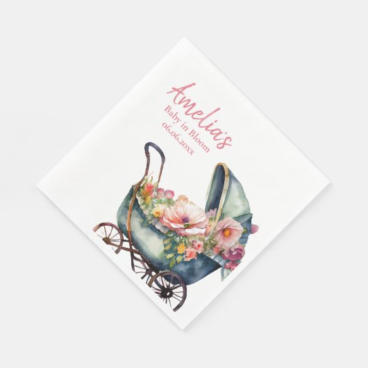 Vintage Personalisierte Kinderdusche Serviette (Ecke)