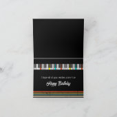 Vintage Personalisierte Klaviertasten Karte (Innenseite)