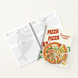 Vintage Personalisierte Pizzas Rezepte Notizblock