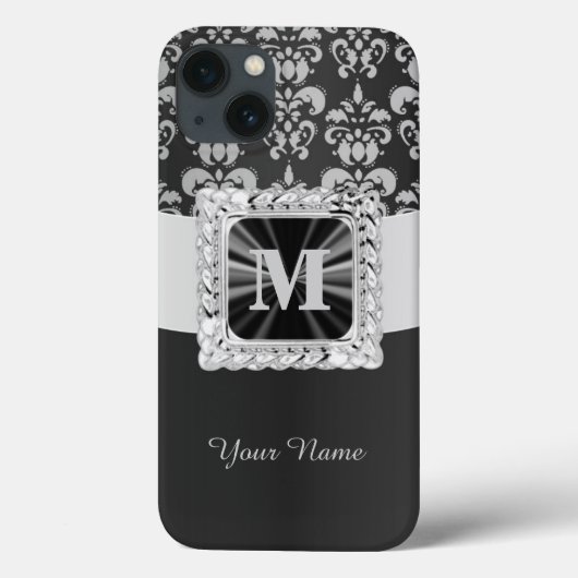 Vintage personalisierte Schwarzstaube Case-Mate iPhone Hülle (Rückseite)