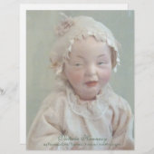 Vintage Personalisierte Viktorianische Alte Puppe Briefbogen (Vorne/Hinten)