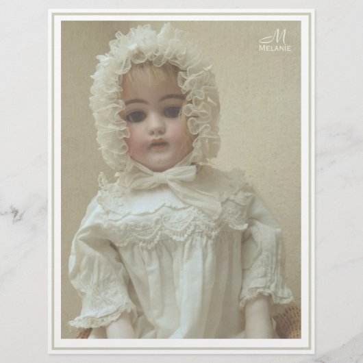 Vintage Personalisierte Viktorianische Antiquitäte Briefbogen (Vorderseite)